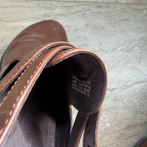 Dansko Chestnut Leather Wedge Shoes